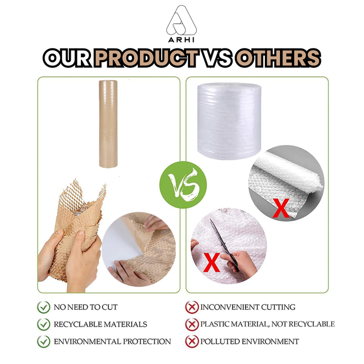 ARHI Honeycomb Packing Paper 12"x100' for Packing Moving & Gifts | Free Shipping