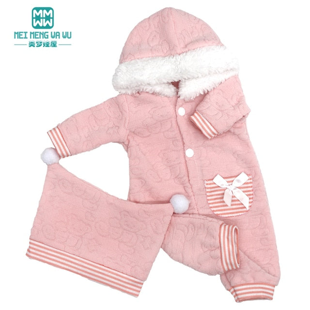 Clothes for Dolls Fits 43cm Toy New Born Doll american doll Fashion cotton jacket pink rose red white purple