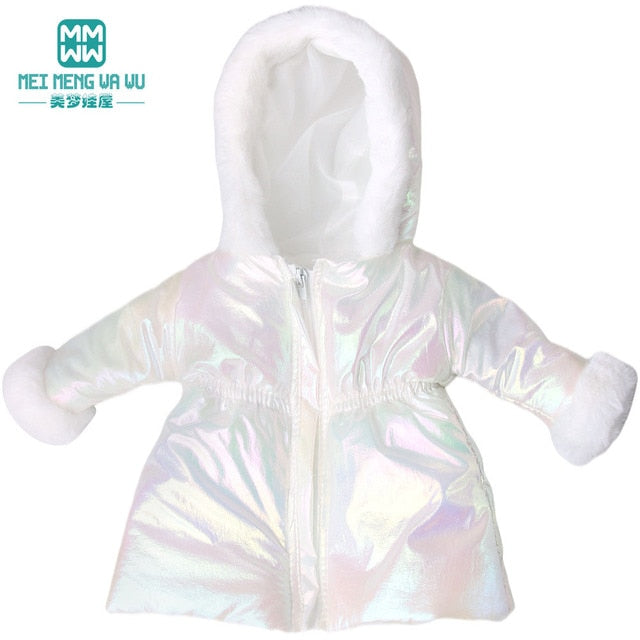 Clothes for Dolls Fits 43cm Toy New Born Doll american doll Fashion cotton jacket pink rose red white purple