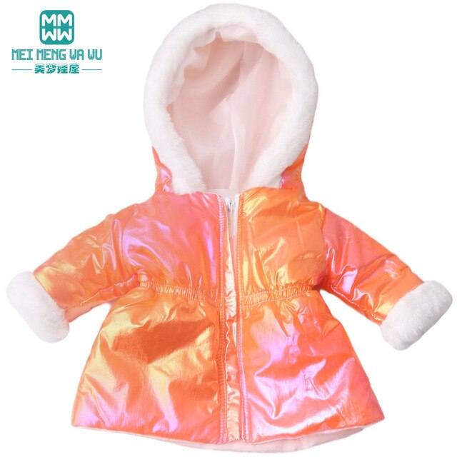 Clothes for Dolls Fits 43cm Toy New Born Doll american doll Fashion cotton jacket pink rose red white purple