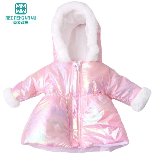 Clothes for Dolls Fits 43cm Toy New Born Doll american doll Fashion cotton jacket pink rose red white purple