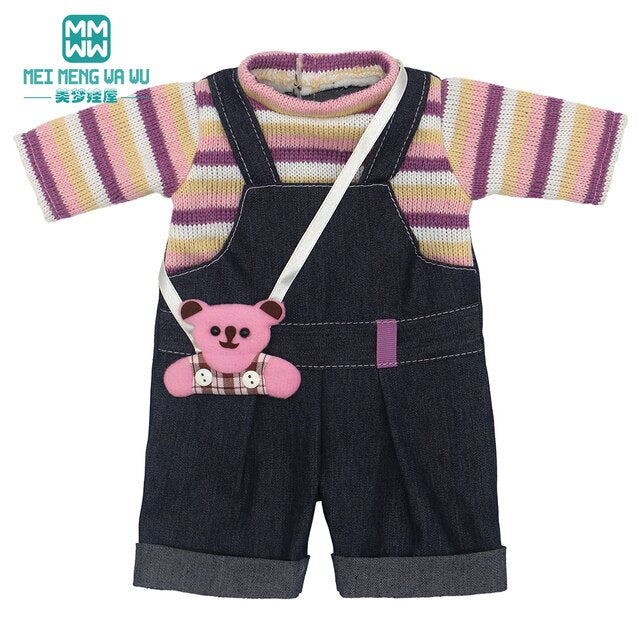 Clothes for Dolls Fits 43cm Toy New Born Doll american doll Fashion cotton jacket pink rose red white purple