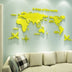 World Map Acrylic 3D Solid Crystal Bedroom Wall With Living Room Classroom Stickers Office Decoration Ideas