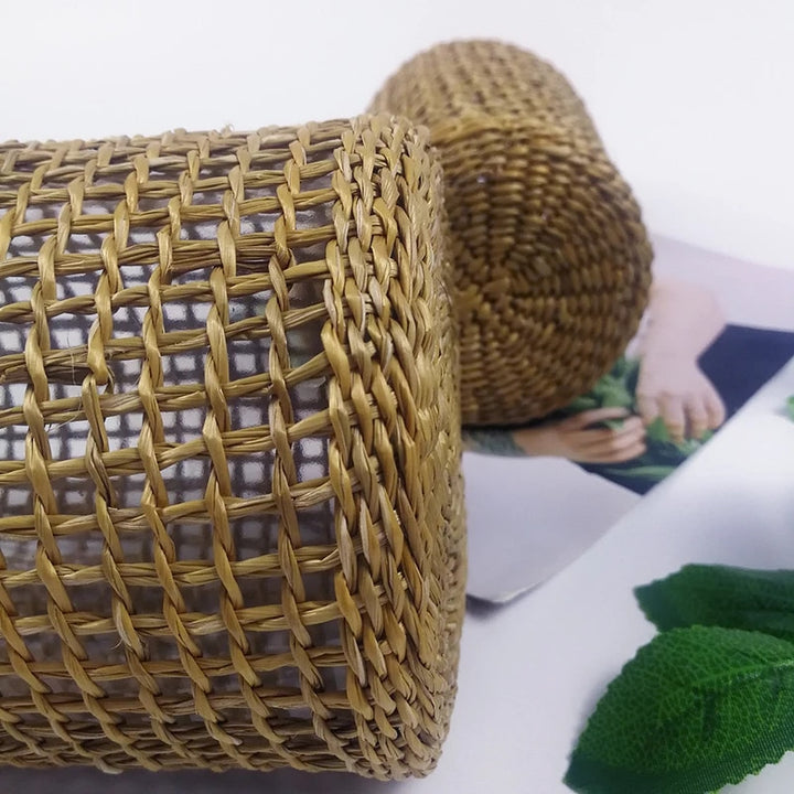 Handmade Straw Woven Glass Vase Creative Crafts Home Decoration Ornament Vase
