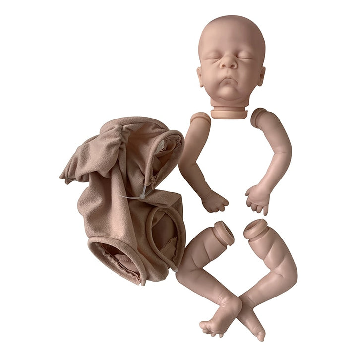 16 Inch Premium Size Reborn Doll Kit Pip Sleeping Baby Unfinished Doll Parts  Baby Doll Toys  Reborn Baby