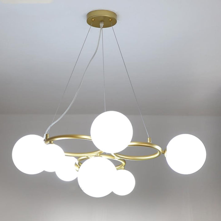 New Design LED Ceiling Lamp Transparent Gray White Glass Cord Hanging Adjustable Lighting Fixtures G9 For Parlor Bedroom Diner