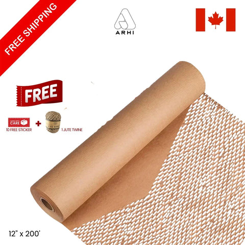 ARHI Honeycomb Packing Paper 12"x200' for Packing Moving & Gifts | Free Shipping
