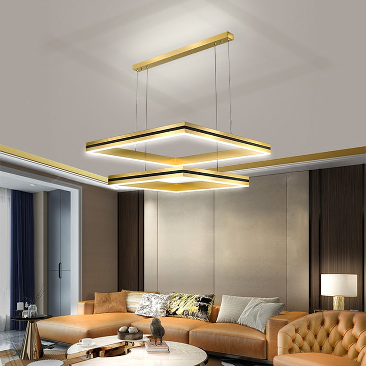 New modern Ceiling chandelier living room concise pendent lamp  dining room square Nordic lamps led Ceiling living room lights