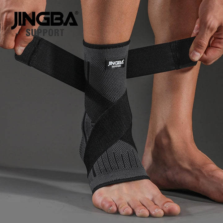 JINGBA SUPPORT 1 PCS Protective Football Ankle Support Basketball Ankle Brace Compression Nylon Strap Belt Ankle Protector