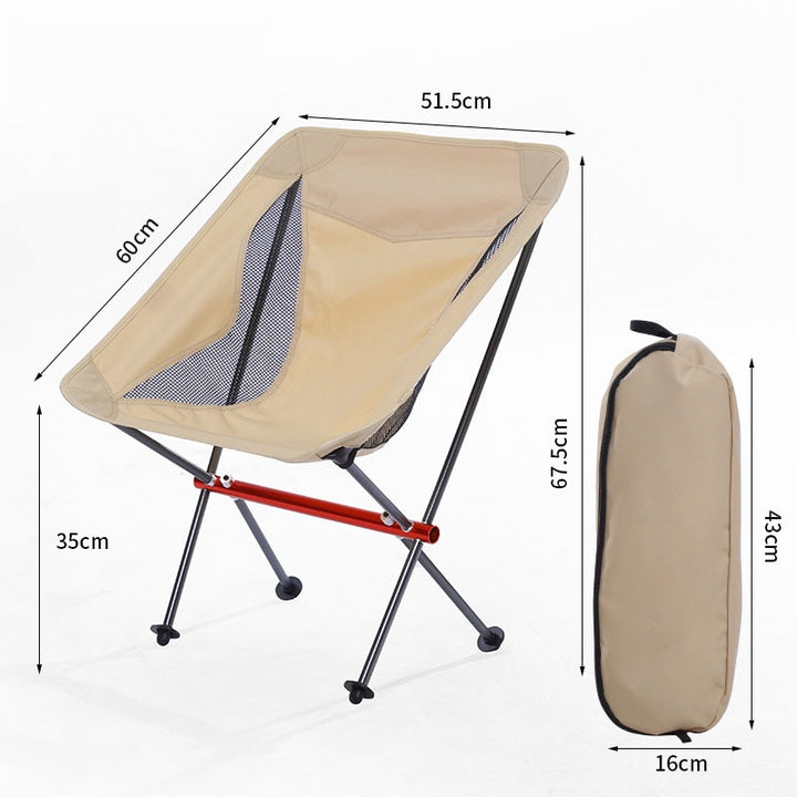 Portable Folding Camping Chair Outdoor Moon Chair Collapsible Foot Stool For Hiking Picnic Fishing Chairs Seat Tools