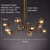 Smoky Gray Transparent Glass Chandelier Height Adjustable E27 LED Bulb Gold Metal Lighting Fixtures For Home Foyer Dinning Room