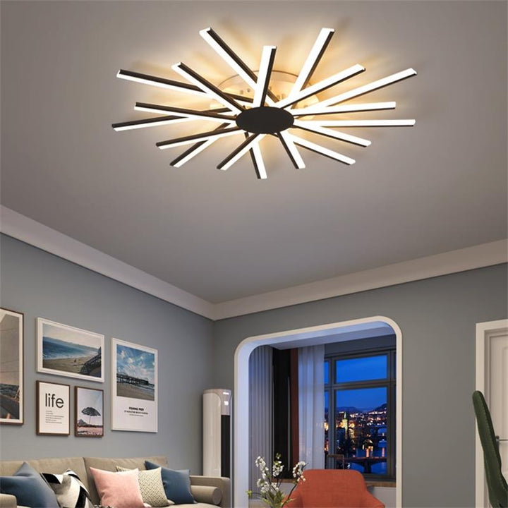 Acrylic Chandelier Bedroom Living Room Indoor Lighting Lamp Gold Black white color lamp flower shape Dropship AC85-260V deco