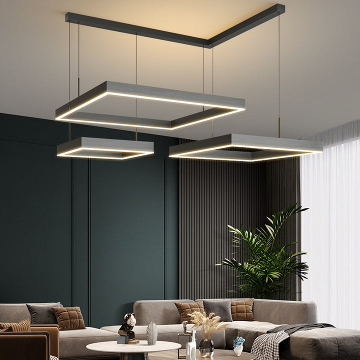 New modern Ceiling chandelier living room concise pendent lamp  dining room square Nordic lamps led Ceiling living room lights
