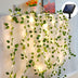 Solar Vine String Lights Outdoor Water Resistant Ivy Lights LED Artificial Rattan Green Plant Decoration Maple Leaf Garland Lamp
