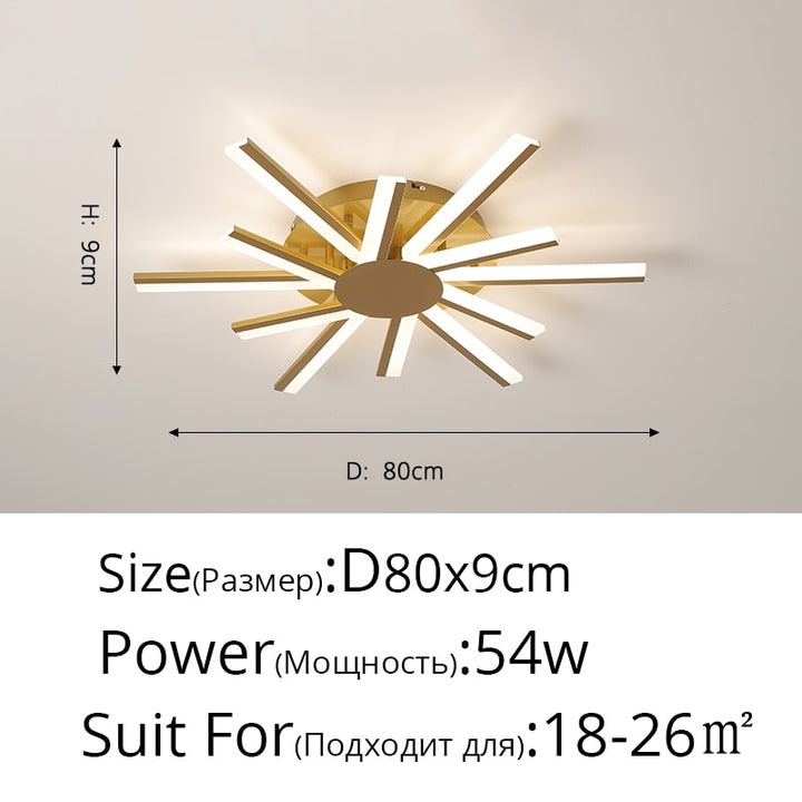 Acrylic Chandelier Bedroom Living Room Indoor Lighting Lamp Gold Black white color lamp flower shape Dropship AC85-260V deco