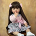 Full Soft Silicone Body Reborn Baby Girl Doll 55 CM 22 Inch Lifelike Long Hair Realistic Princess Toddler Bebe Birthday Gift
