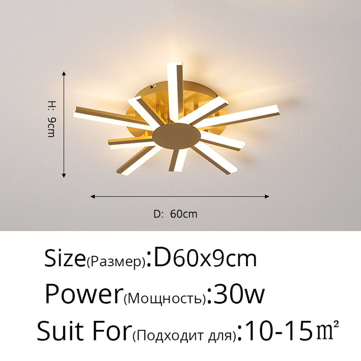 Acrylic Chandelier Bedroom Living Room Indoor Lighting Lamp Gold Black white color lamp flower shape Dropship AC85-260V deco