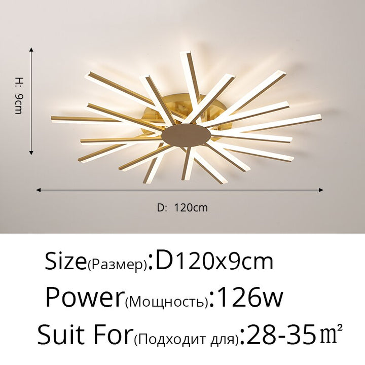 Acrylic Chandelier Bedroom Living Room Indoor Lighting Lamp Gold Black white color lamp flower shape Dropship AC85-260V deco