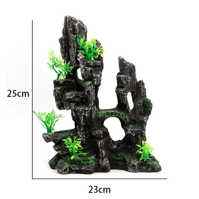 Used for pet fish tank rockery landscaping size aquarium house plant decoration background ornamental fish aquarium accessories