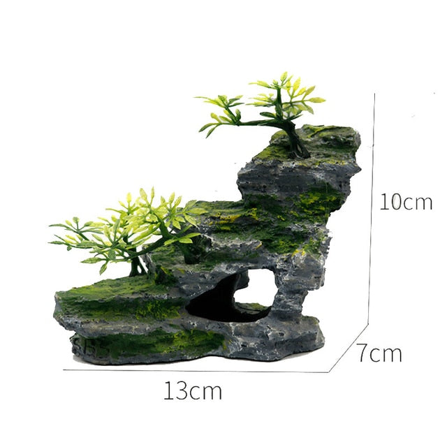 Used for pet fish tank rockery landscaping size aquarium house plant decoration background ornamental fish aquarium accessories