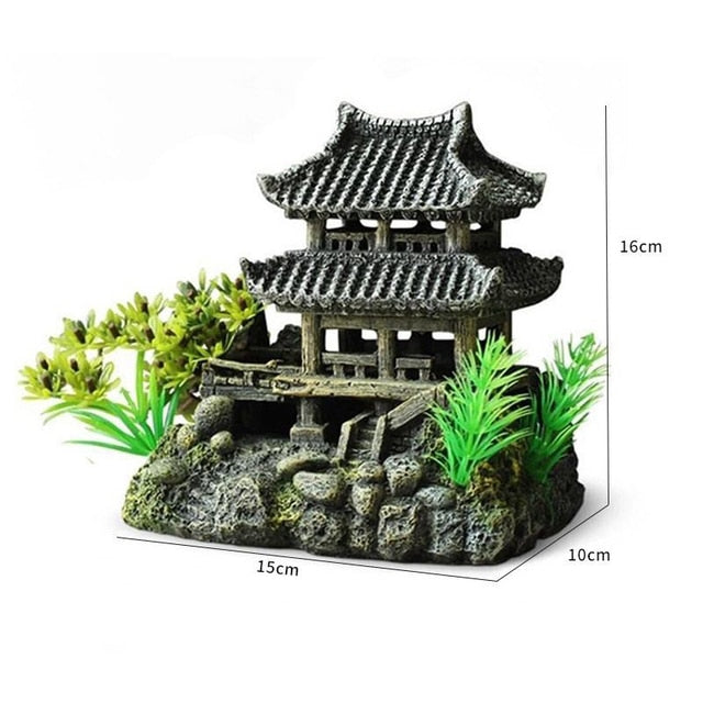 Used for pet fish tank rockery landscaping size aquarium house plant decoration background ornamental fish aquarium accessories