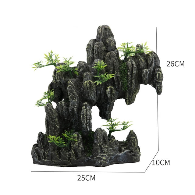 Used for pet fish tank rockery landscaping size aquarium house plant decoration background ornamental fish aquarium accessories