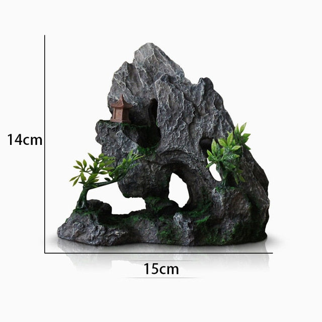 Used for pet fish tank rockery landscaping size aquarium house plant decoration background ornamental fish aquarium accessories