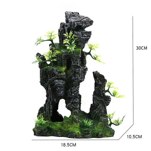 Used for pet fish tank rockery landscaping size aquarium house plant decoration background ornamental fish aquarium accessories