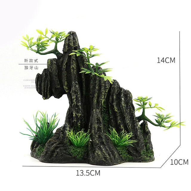 Used for pet fish tank rockery landscaping size aquarium house plant decoration background ornamental fish aquarium accessories